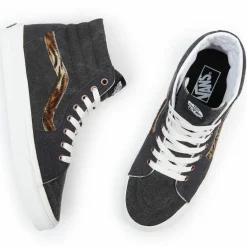 Sneakers en Cuir & Textile SK8-Hi denim brut