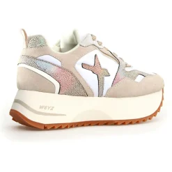 Sneakers en Cuir Anny beiges