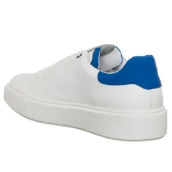 Sneakers en Cuir Cesar blanc/bleu