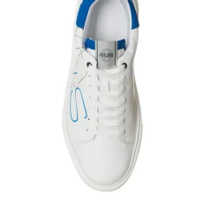 Sneakers en Cuir Cesar blanc/bleu