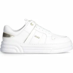 Sneakers en Cuir Cleo blanc/doré/noir