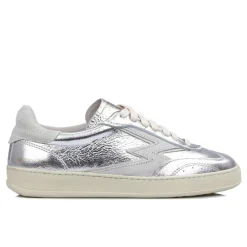 Sneakers en cuir Club argentées