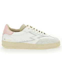 Sneakers en cuir Club blanc/rose