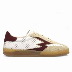 Sneakers en cuir Club blanc/bordeaux