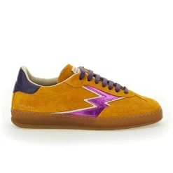 Sneakers en cuir Club orange/violet irisé
