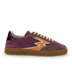 Sneakers en cuir Club violet/miel