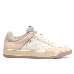 Sneakers en Cuir Detail Squad rose