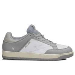 Sneakers en Cuir Detail Squad blanches