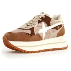 Sneakers en Cuir Deva beiges