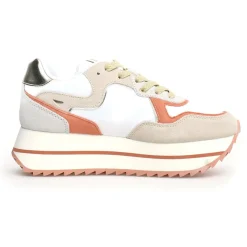 Sneakers en Cuir Deva beiges