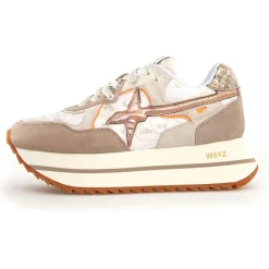 Sneakers en Cuir Deva beiges