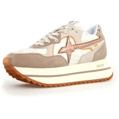 Sneakers en Cuir Deva beiges