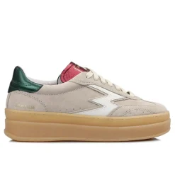 Sneakers en Cuir Double Club gris