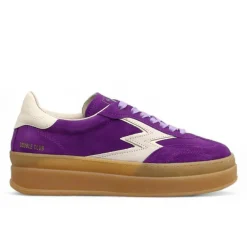 Sneakers en Cuir Double Club violet