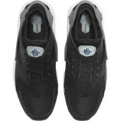Sneakers en Cuir et Mesh Air Huarache Run noir/gris