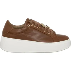 Sneakers en Cuir Garance marron