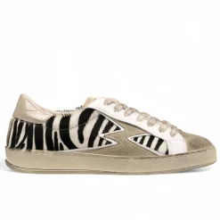 Sneakers en Cuir Iconic Deluxe zèbre