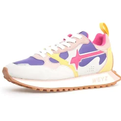 Sneakers en Cuir Loop argentées