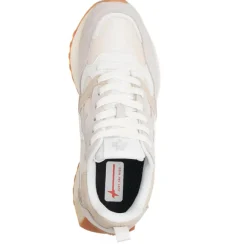 Sneakers en Cuir Loop beiges