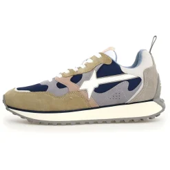 Sneakers en Cuir Loop kaki