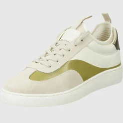 Sneakers en Cuir Maora blanc/vert/doré