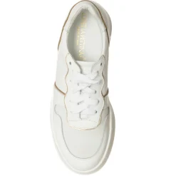 Sneakers en Cuir Nabuk blanc/doré