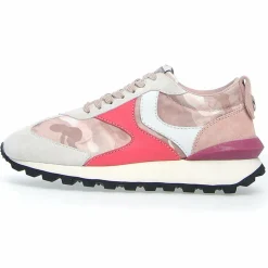 Sneakers en Cuir Qwark blanc/rose