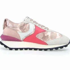 Sneakers en Cuir Qwark blanc/rose