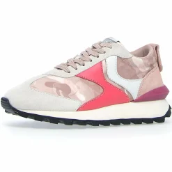 Sneakers en Cuir Qwark blanc/rose