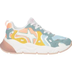 Sneakers en Cuir Sarah bleues