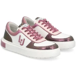 Sneakers en Cuir Sona blanc/rose