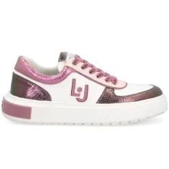 Sneakers en Cuir Sona blanc/rose