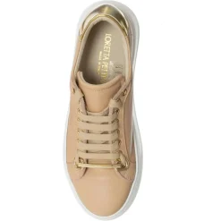 Sneakers en Cuir Sosa beige/Doré/blanc
