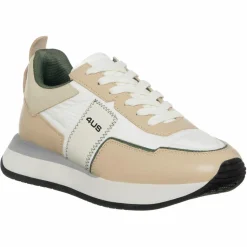 Sneakers en Cuir Susan blanc/beige