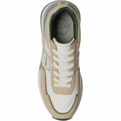 Sneakers en Cuir Susan blanc/beige