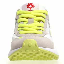 Sneakers en Cuir Wolf blanc/jaune fluo
