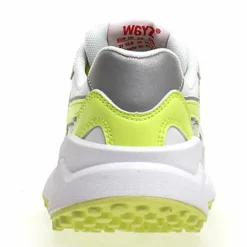 Sneakers en Cuir Wolf blanc/jaune fluo