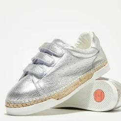 Sneakers en Cuir Wonder argentées