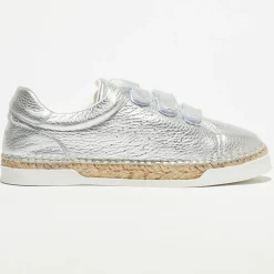 Sneakers en Cuir Wonder argentées