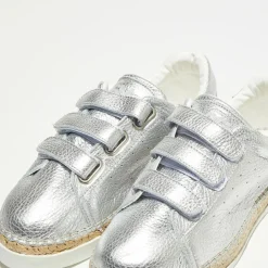 Sneakers en Cuir Wonder argentées