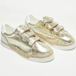 Sneakers en Cuir Wonder dorées