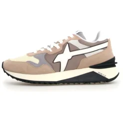 Sneakers en Cuir Yak beiges