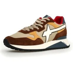 Sneakers en Cuir Yak beiges