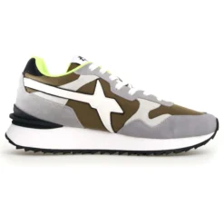 Sneakers en Cuir Yak grises