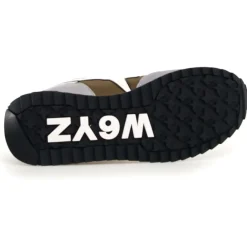 Sneakers en Cuir Yak grises