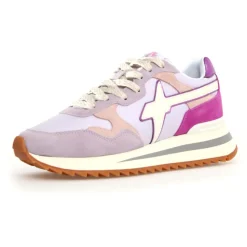 Sneakers en Cuir Yak roses