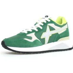 Sneakers en Cuir Yak vertes