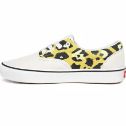 Sneakers en Velours de Cuir & Toile Mixed Media ComfyCush Era blanc/rose/jaune/noir