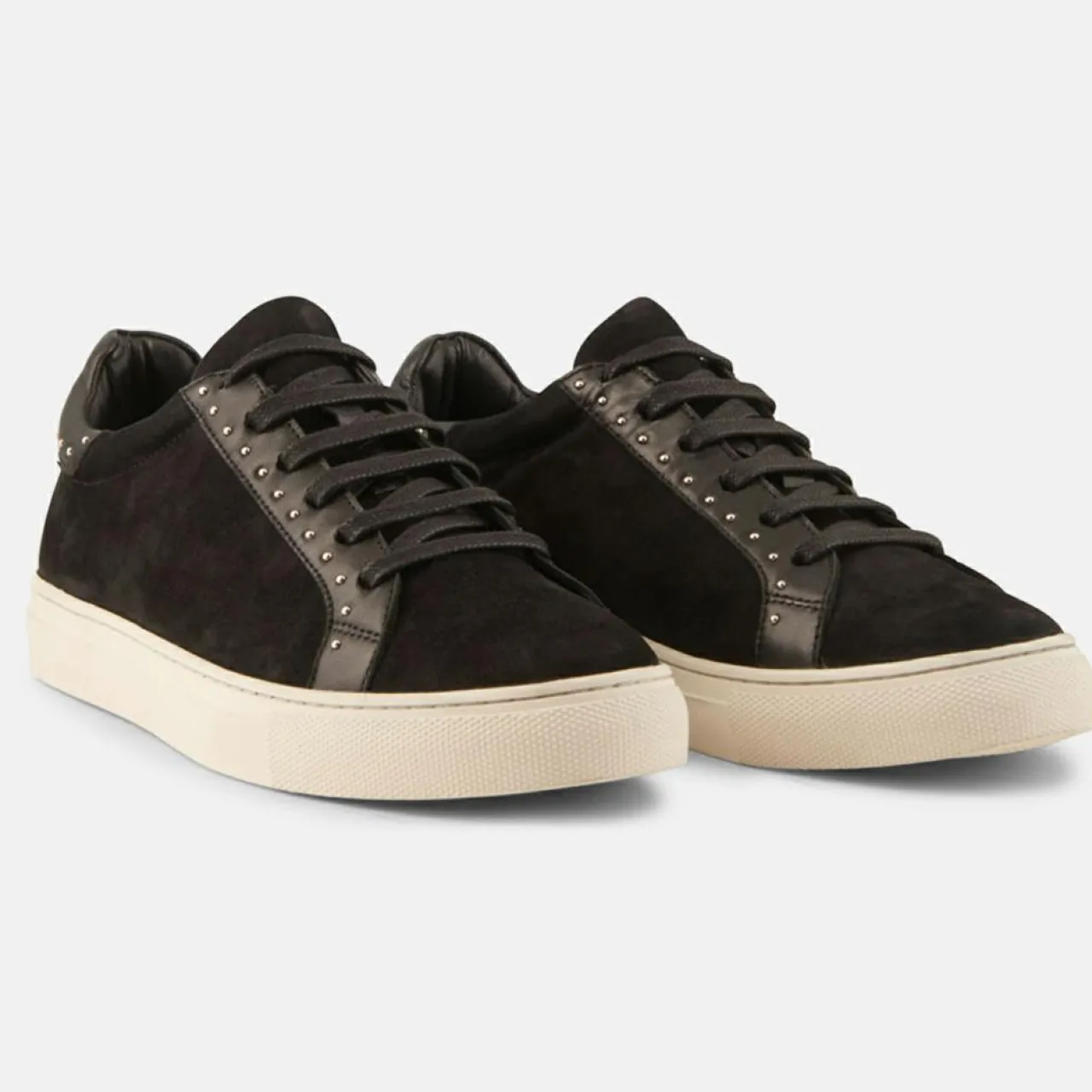Sneakers en Velours de Cuir Clara noires
