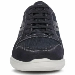 Sneakers en Velours de Cuir Sestiere bleu marine